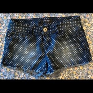 Rewash Blue Heart Print Jean Shorts Size 5